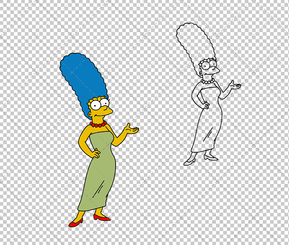 Marge Simpson - The Simpsons, Svg, Dxf, Eps, Png SvgShopArt