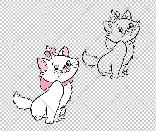 Marie - The Aristocats 002, Svg, Dxf, Eps, Png SvgShopArt