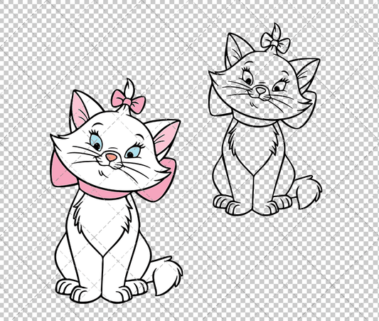 Marie - The Aristocats 004, Svg, Dxf, Eps, Png SvgShopArt