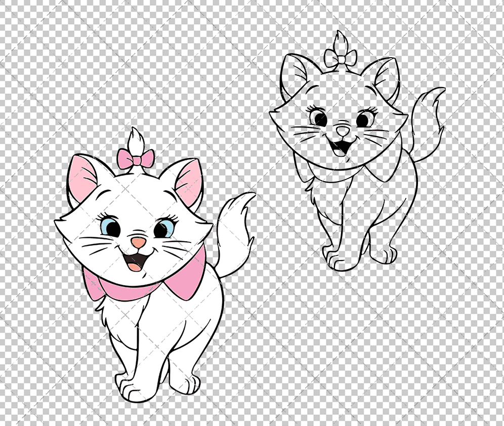 Marie - The Aristocats 007, Svg, Dxf, Eps, Png SvgShopArt