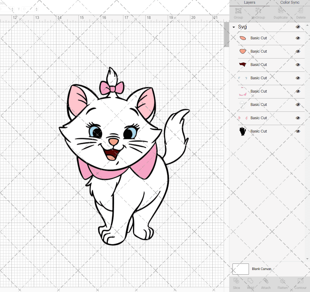 Marie - The Aristocats 007, Svg, Dxf, Eps, Png SvgShopArt