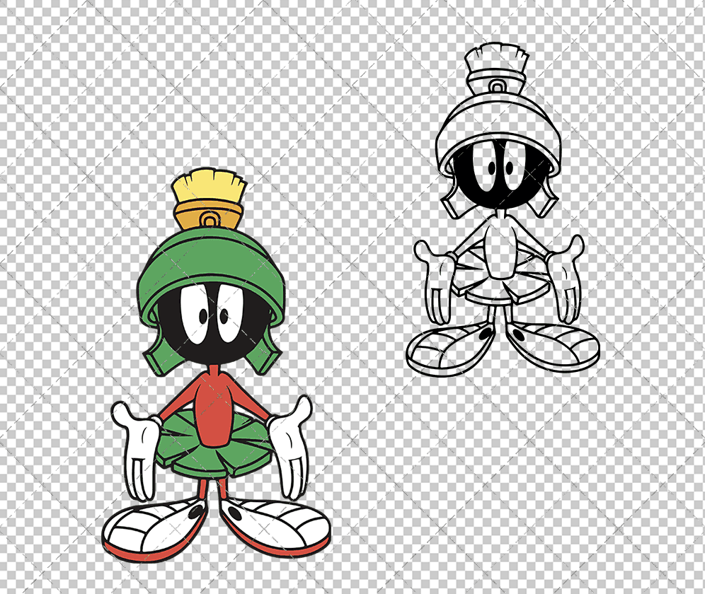 Marvin The Martian - Looney Tunes 002, Svg, Dxf, Eps, Png SvgShopArt