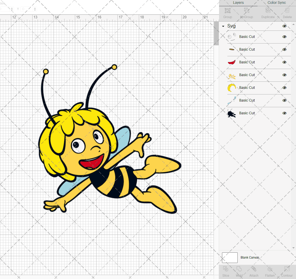 Maya the Bee 002, Svg, Dxf, Eps, Png SvgShopArt