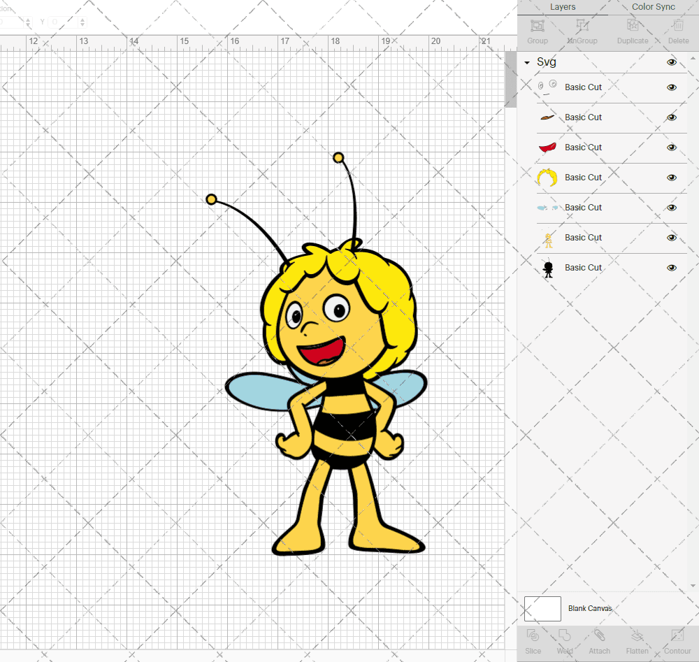 Maya the Bee 003, Svg, Dxf, Eps, Png SvgShopArt