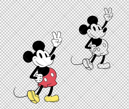 Mickey Mouse Classic, Svg, Dxf, Eps, Png SvgShopArt