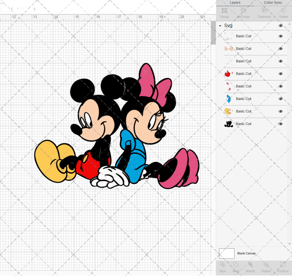 Mickey Mouse and Minnie Mouse, Svg, Dxf, Eps, Png SvgShopArt