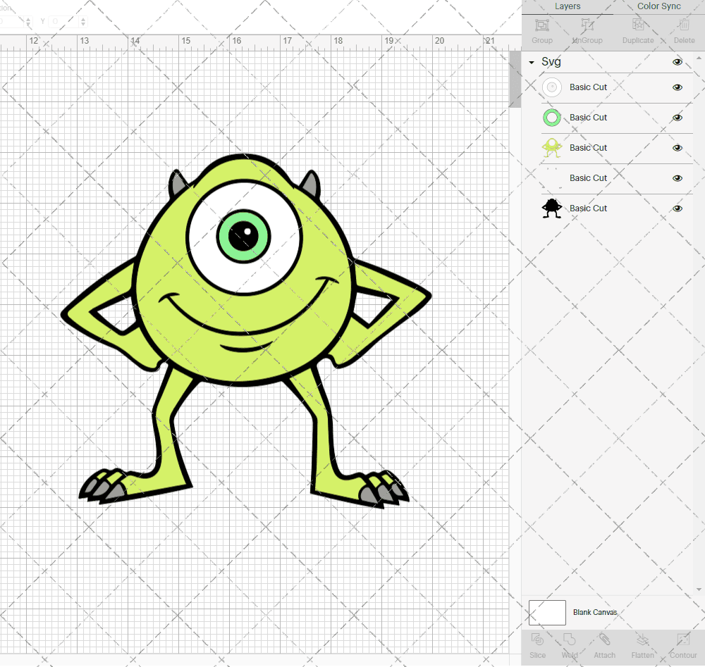 Mike Wazowski - Monsters University 002, Svg, Dxf, Eps, Png SvgShopArt