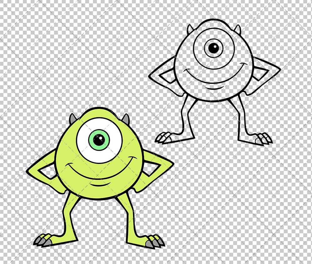 Mike Wazowski - Monsters University 002, Svg, Dxf, Eps, Png SvgShopArt