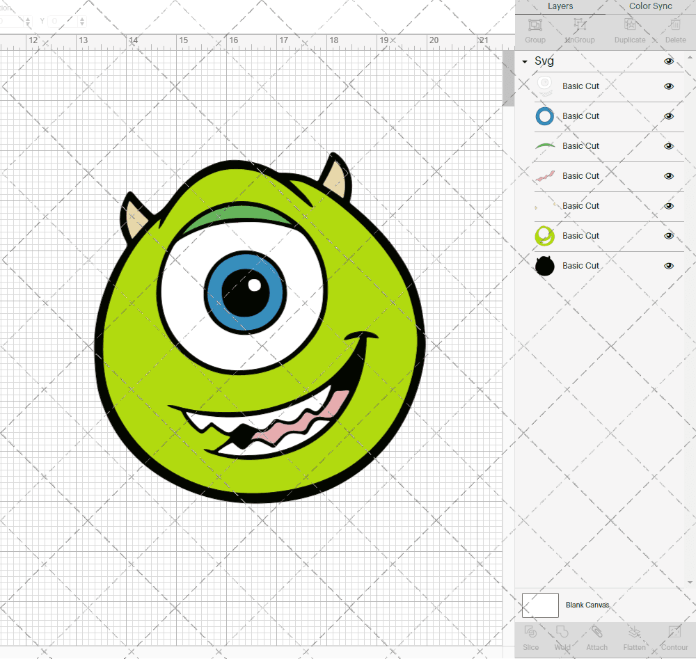 Mike Wazowski - Monsters University 003, Svg, Dxf, Eps, Png SvgShopArt