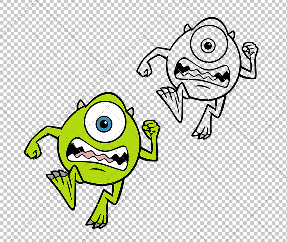 Mike Wazowski - Monsters University 004, Svg, Dxf, Eps, Png SvgShopArt