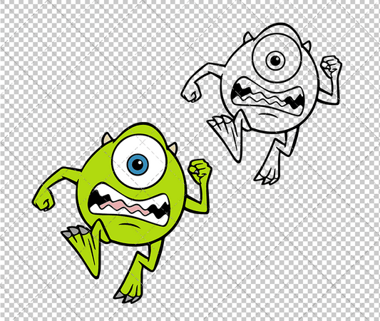 Mike Wazowski - Monsters University 004, Svg, Dxf, Eps, Png SvgShopArt