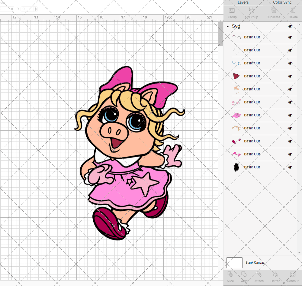 Miss Piggy - Muppet Babies, Svg, Dxf, Eps, Png SvgShopArt