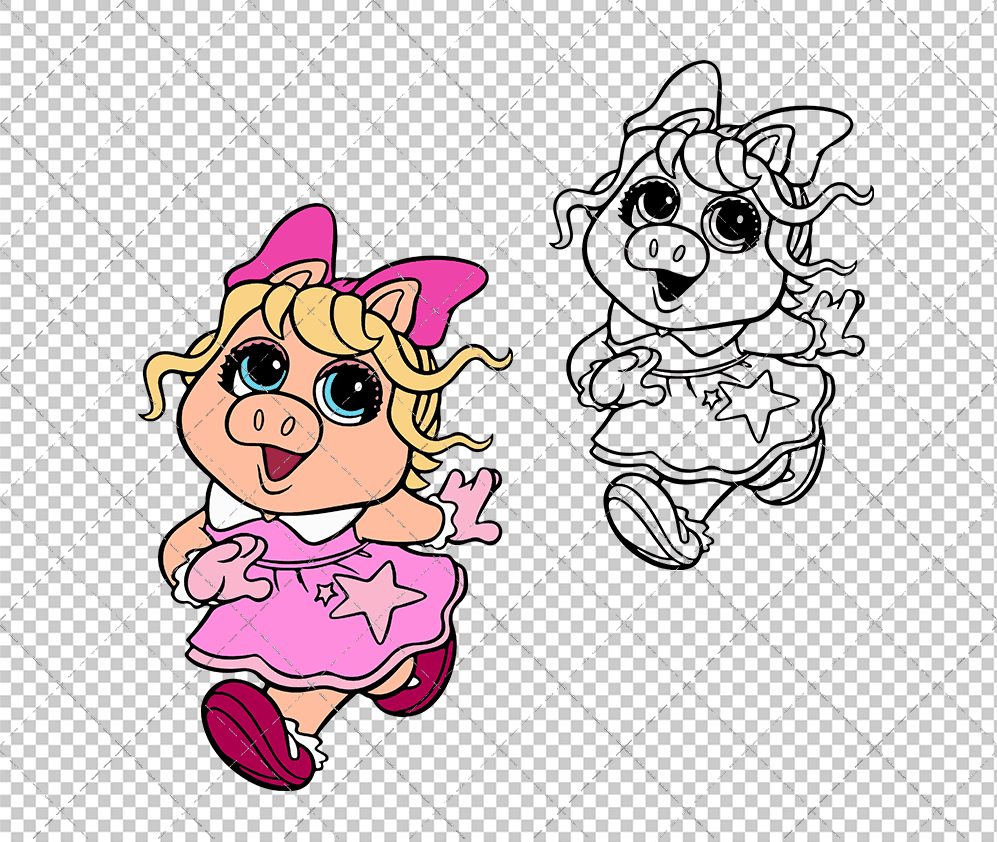 Miss Piggy - Muppet Babies, Svg, Dxf, Eps, Png SvgShopArt