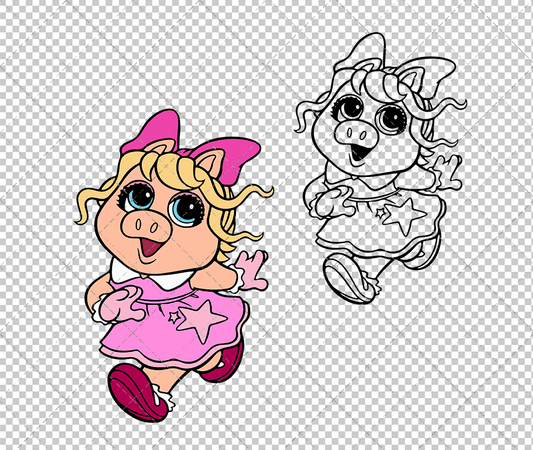 Miss Piggy - Muppet Babies, Svg, Dxf, Eps, Png SvgShopArt