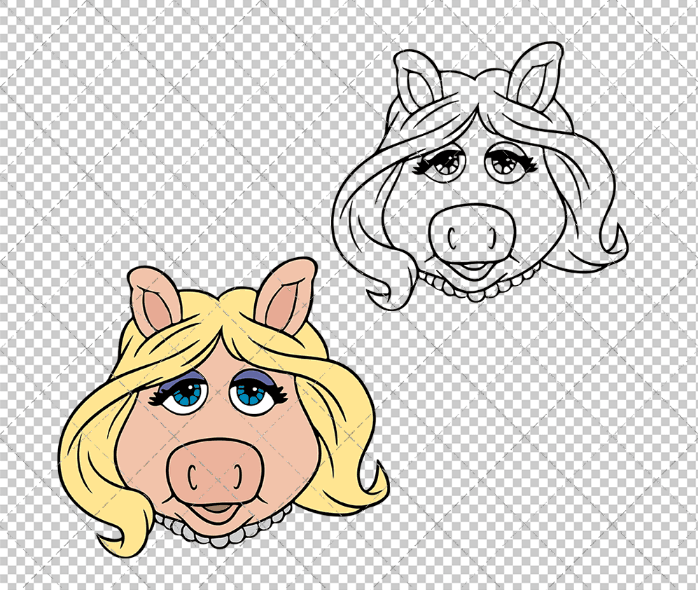 Miss Piggy - The Muppet, Svg, Dxf, Eps, Png SvgShopArt
