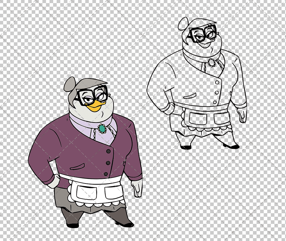 Mrs Beakly - Ducktales, Svg, Dxf, Eps, Png SvgShopArt