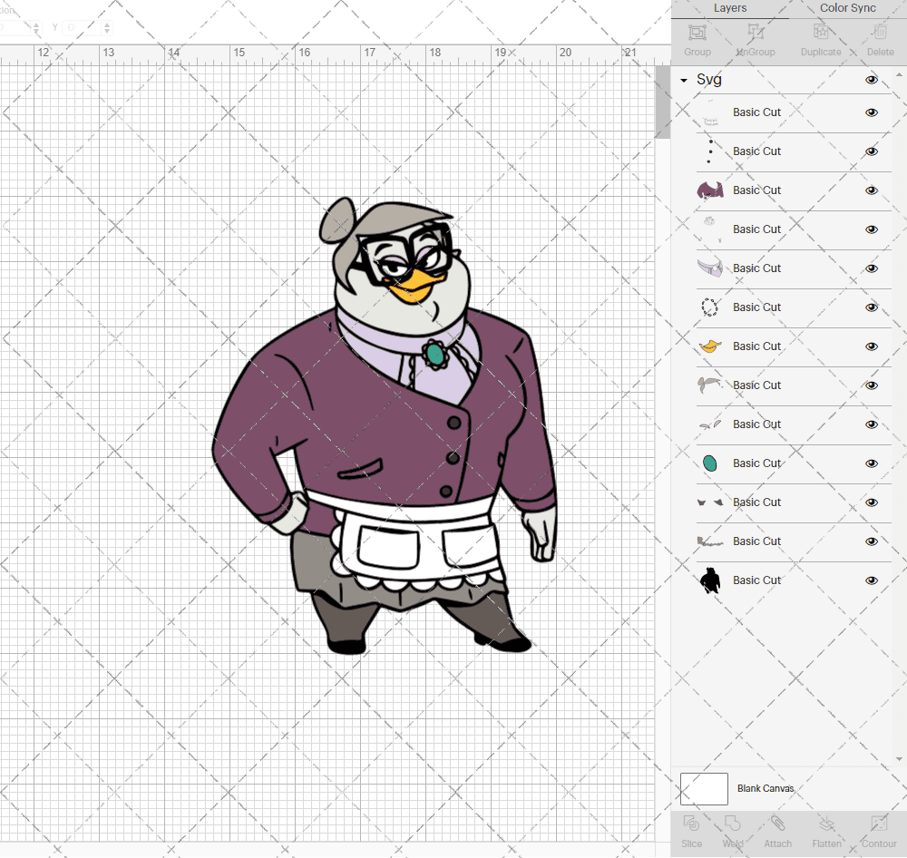 Mrs Beakly - Ducktales, Svg, Dxf, Eps, Png SvgShopArt