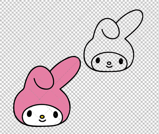My Melody - Sanrio 004, Svg, Dxf, Eps, Png SvgShopArt