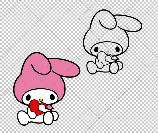 My Melody - Sanrio 005, Svg, Dxf, Eps, Png SvgShopArt