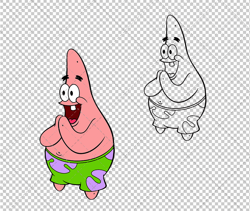 Patrick Star - SpongeBob SquarePants 004, Svg, Dxf, Eps, Png SvgShopArt