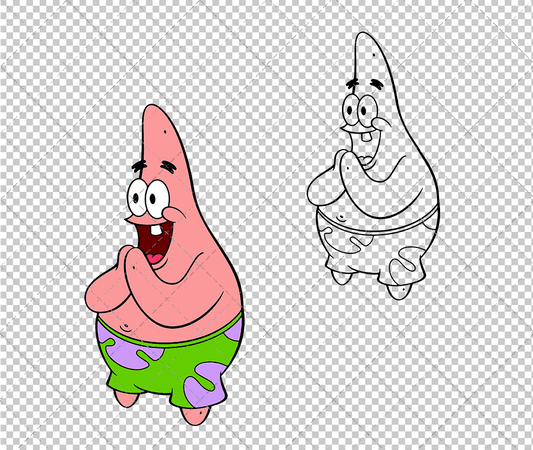 Patrick Star - SpongeBob SquarePants 004, Svg, Dxf, Eps, Png SvgShopArt
