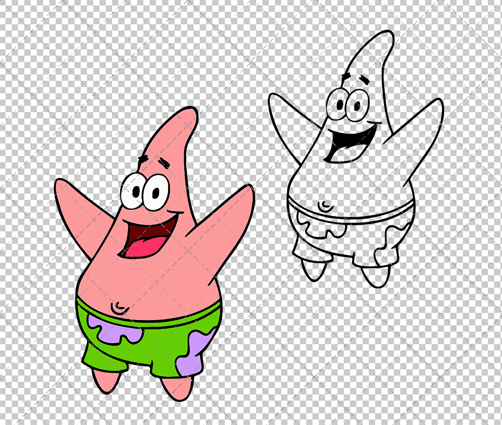 Patrick Star - SpongeBob SquarePants, Svg, Dxf, Eps, Png SvgShopArt