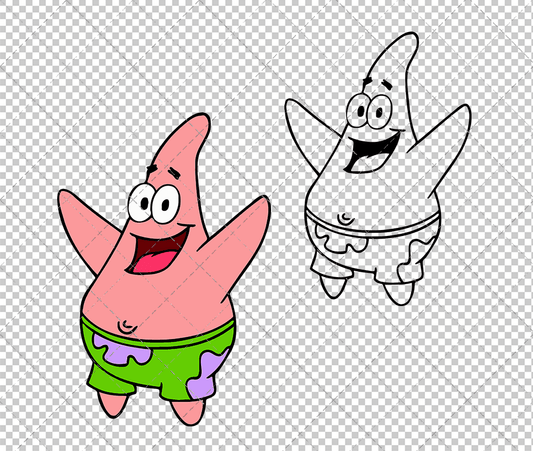 Patrick Star - SpongeBob SquarePants, Svg, Dxf, Eps, Png SvgShopArt