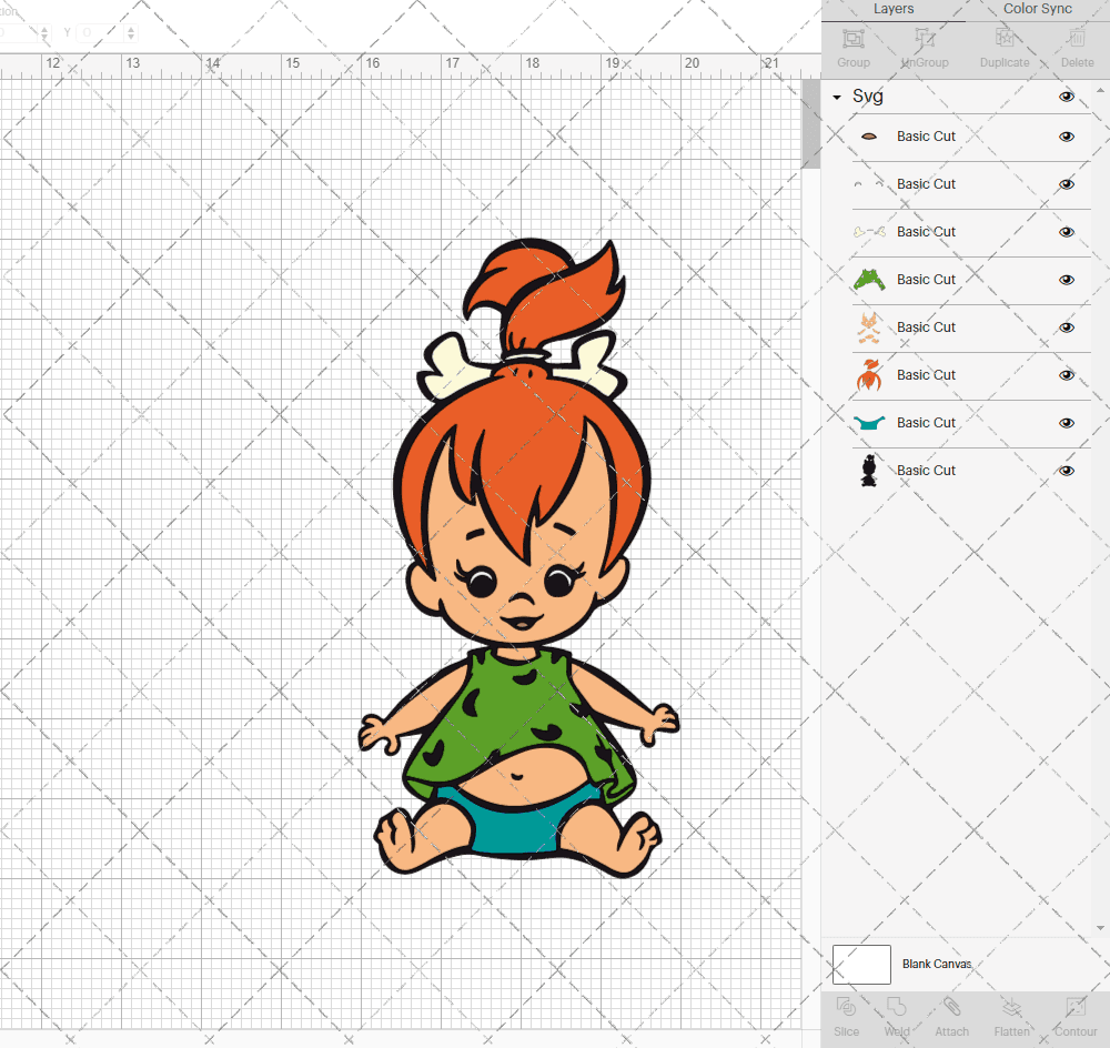 Pebbles Flintstone - The Flintstone 002, Svg, Dxf, Eps, Png SvgShopArt