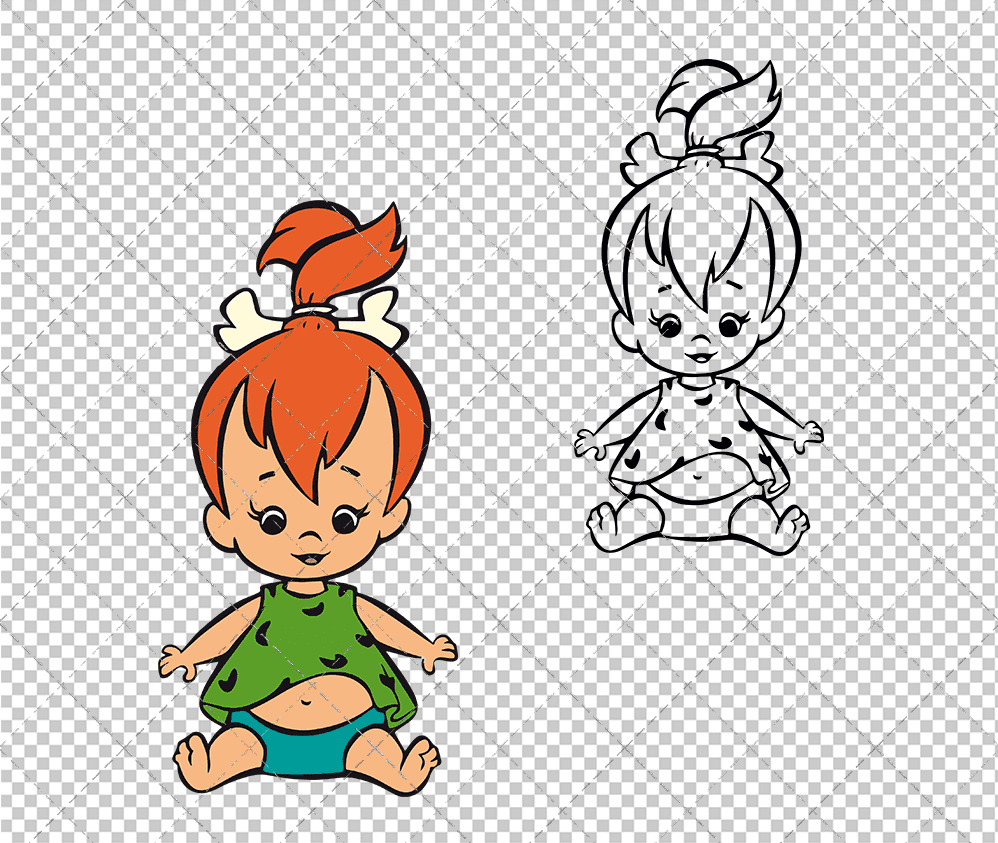 Pebbles Flintstone - The Flintstone 002, Svg, Dxf, Eps, Png SvgShopArt