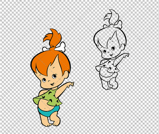 Pebbles Flintstone - The Flintstone, Svg, Dxf, Eps, Png SvgShopArt