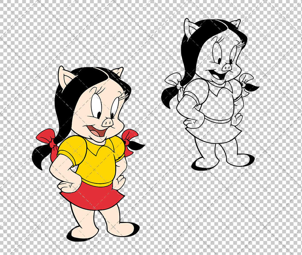 Petunia Pig - Looney Tunes, Svg, Dxf, Eps, Png SvgShopArt