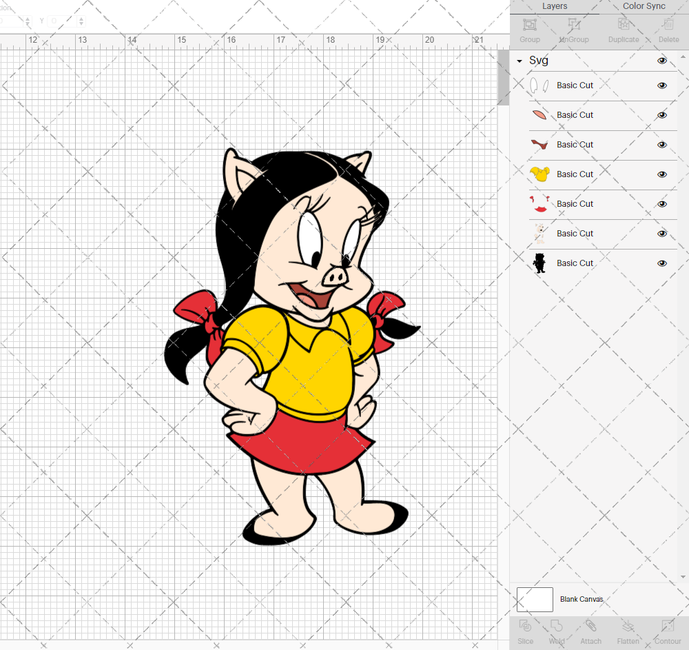 Petunia Pig - Looney Tunes, Svg, Dxf, Eps, Png SvgShopArt
