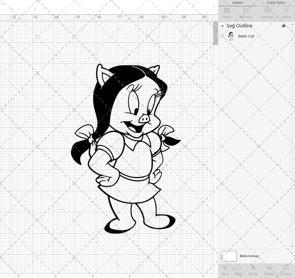 Petunia Pig - Looney Tunes, Svg, Dxf, Eps, Png SvgShopArt