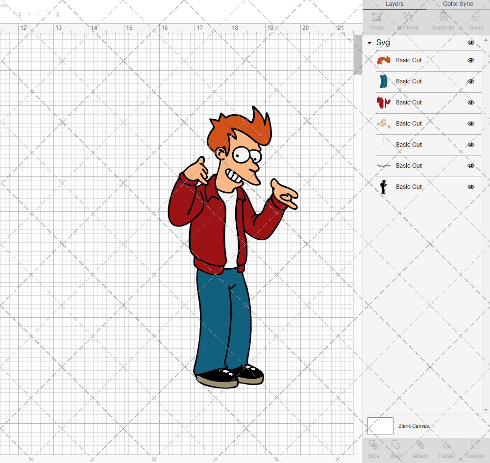 Philip J. Fry - Futurama 002, Svg, Dxf, Eps, Png SvgShopArt