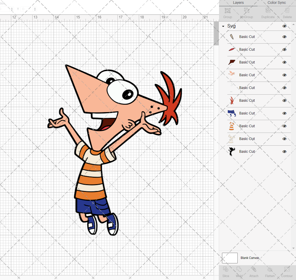 Phineas Flynn - Phineas and Ferb 002, Svg, Dxf, Eps, Png SvgShopArt