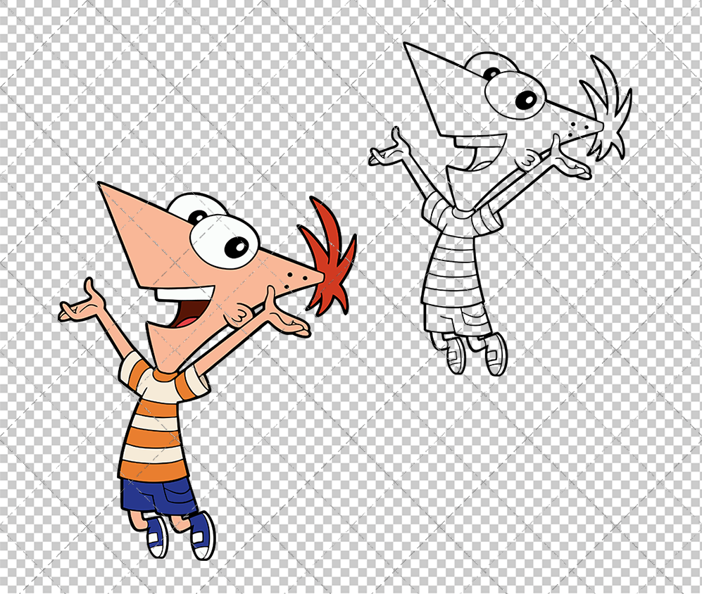 Phineas Flynn - Phineas and Ferb 002, Svg, Dxf, Eps, Png SvgShopArt