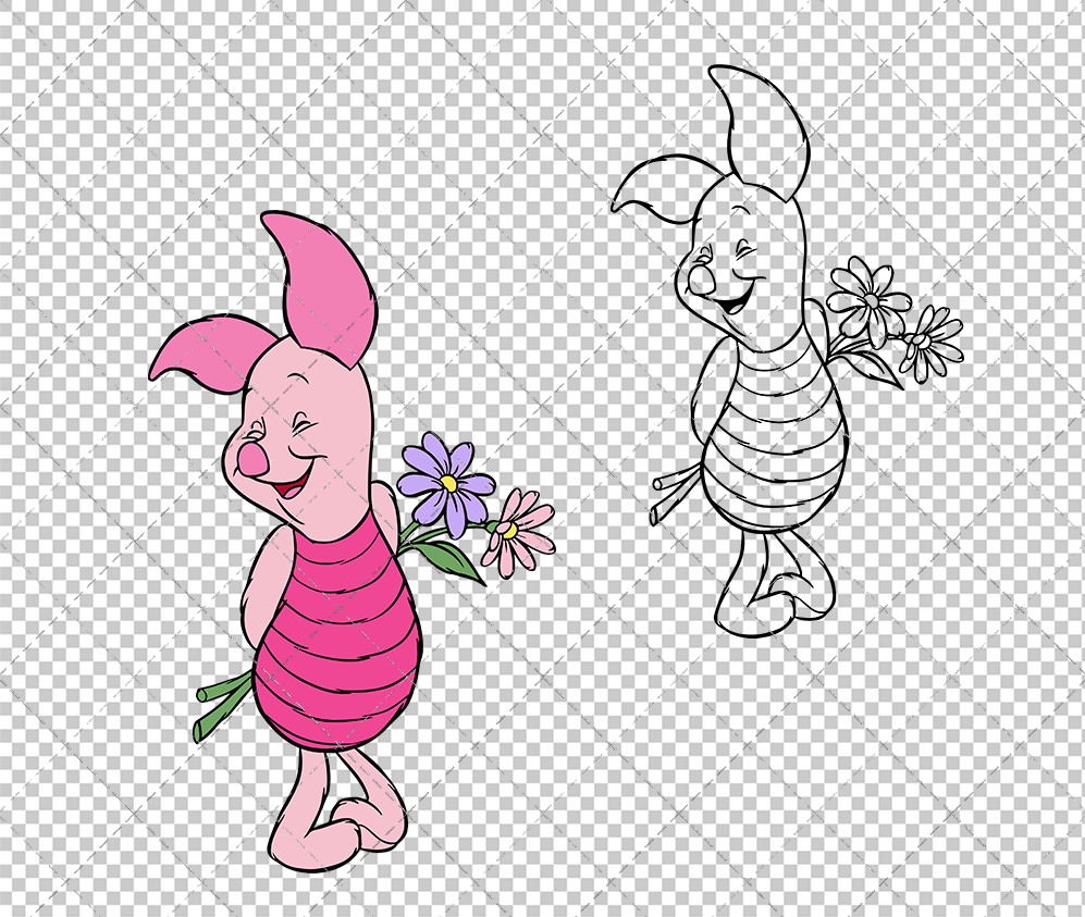 Piglet - Winnie The Pooh, Svg, Dxf, Eps, Png SvgShopArt