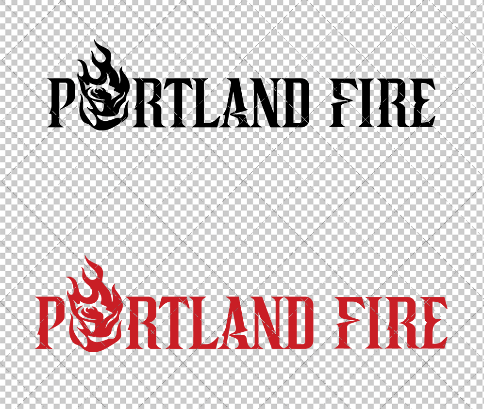 Portland Fire Wordmark 2026 003, Svg, Dxf, Eps, Png - SvgShopArt