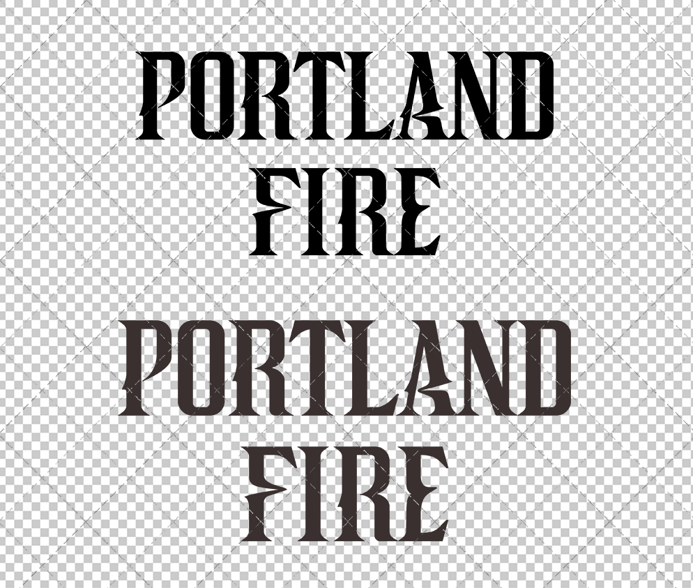 Portland Fire Wordmark 2026, Svg, Dxf, Eps, Png - SvgShopArt