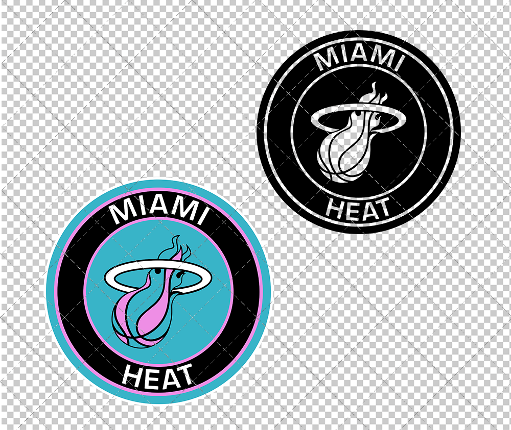 Miami Heat Vice Circle 2017, Svg, Dxf, Eps, Png - SvgShopArt