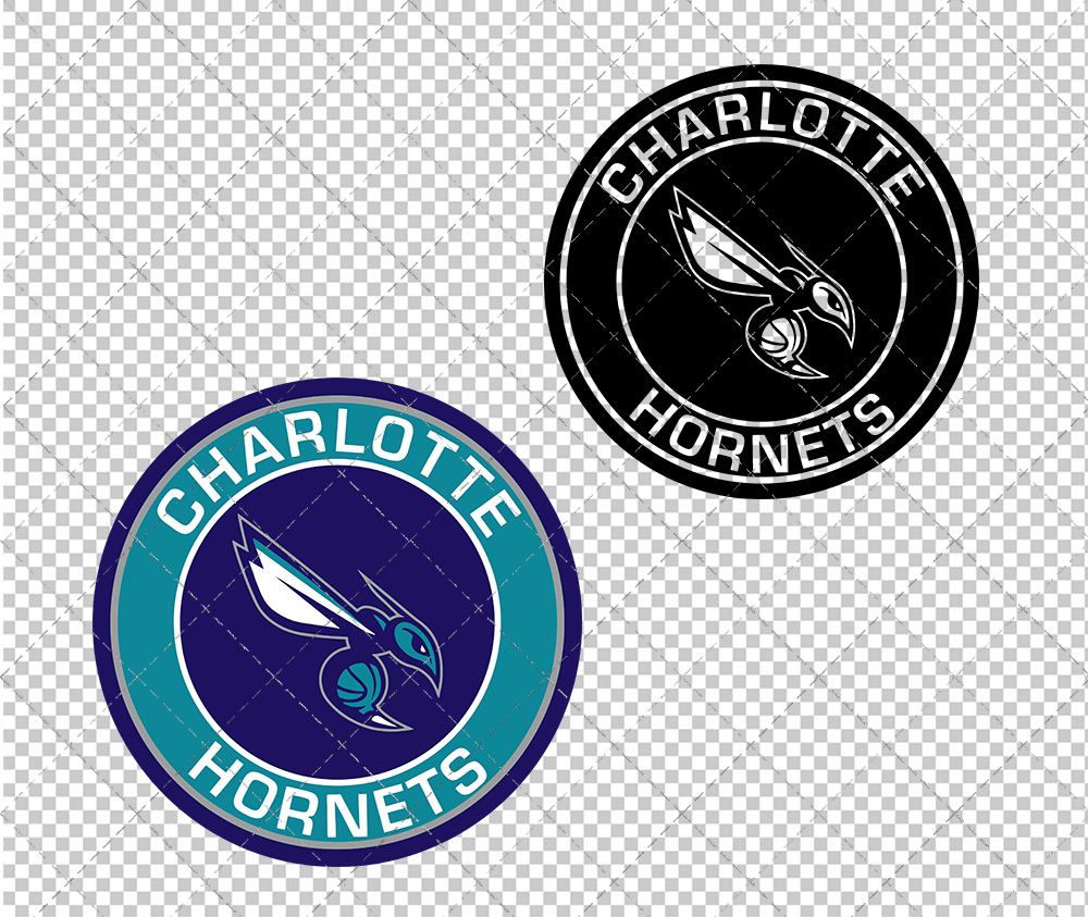 Charlotte Hornets Circle 2014 002, Svg, Dxf, Eps, Png - SvgShopArt