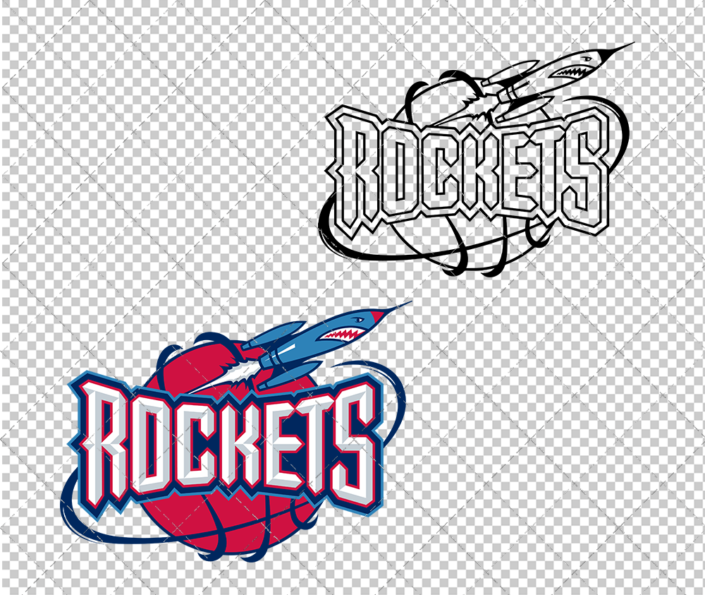 Houston Rockets 1995, Svg, Dxf, Eps, Png - SvgShopArt