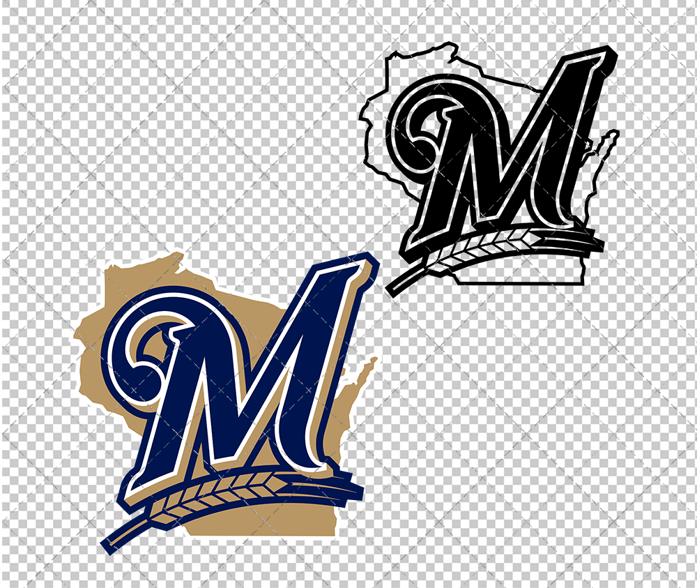 Milwaukee Brewers Alternate 2000 002, Svg, Dxf, Eps, Png - SvgShopArt