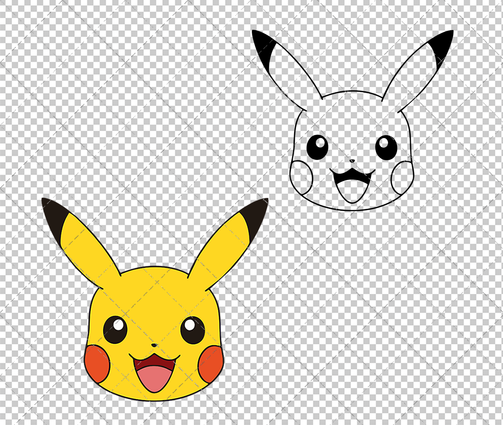 Pikachu - Pokemon 002, Svg, Dxf, Eps, Png - SvgShopArt