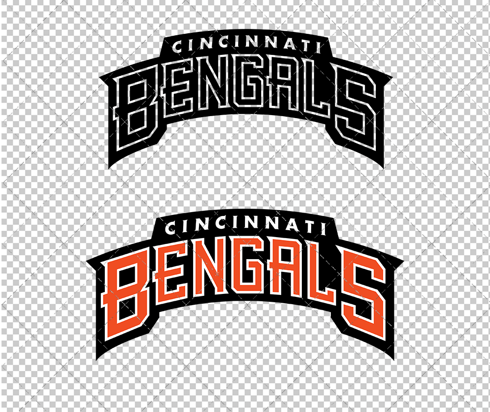 Cincinnati Bengals Wordmark 1997, Svg, Dxf, Eps, Png - SvgShopArt