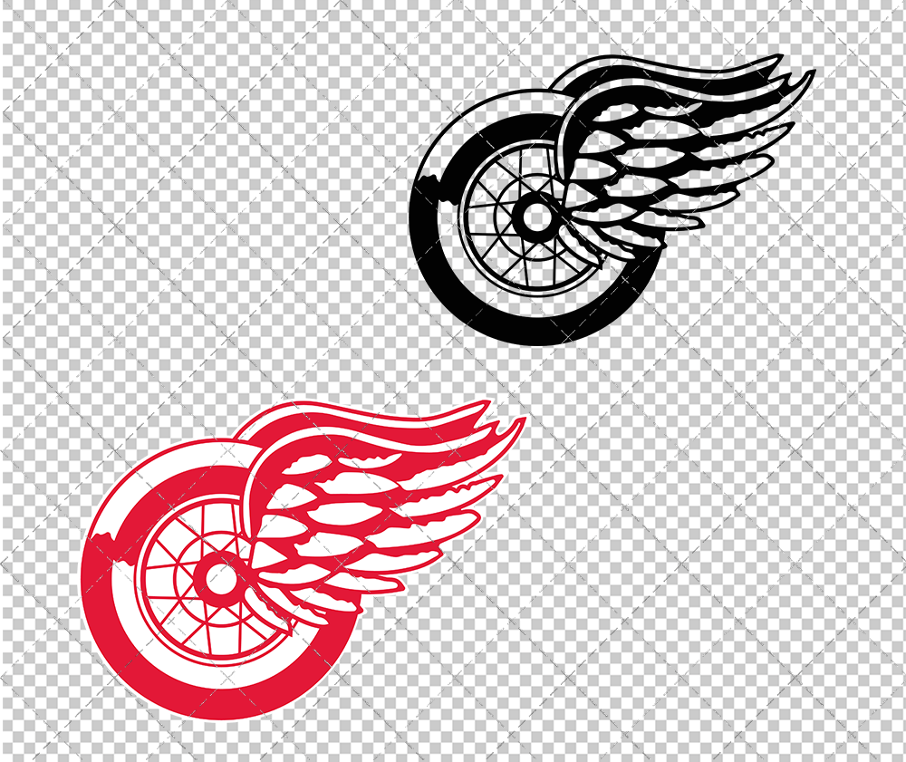 Detroit Red Wings Alternate 1932, Svg, Dxf, Eps, Png - SvgShopArt