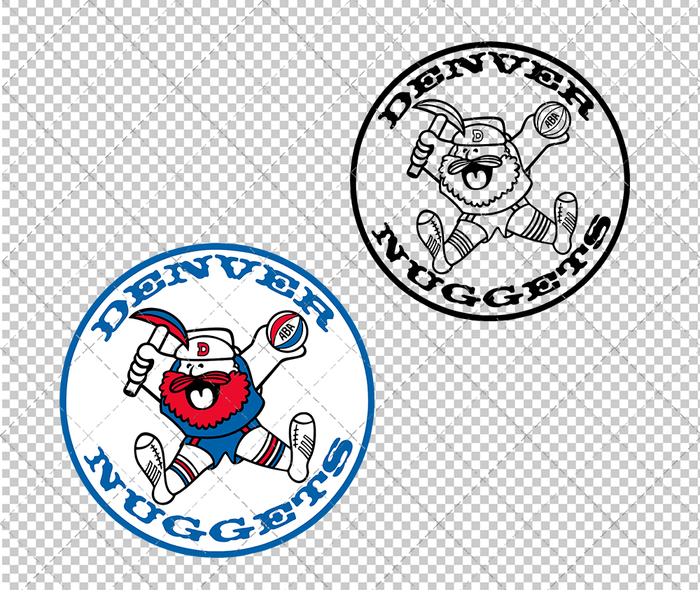 Denver Nuggets Circle 1974, Svg, Dxf, Eps, Png - SvgShopArt