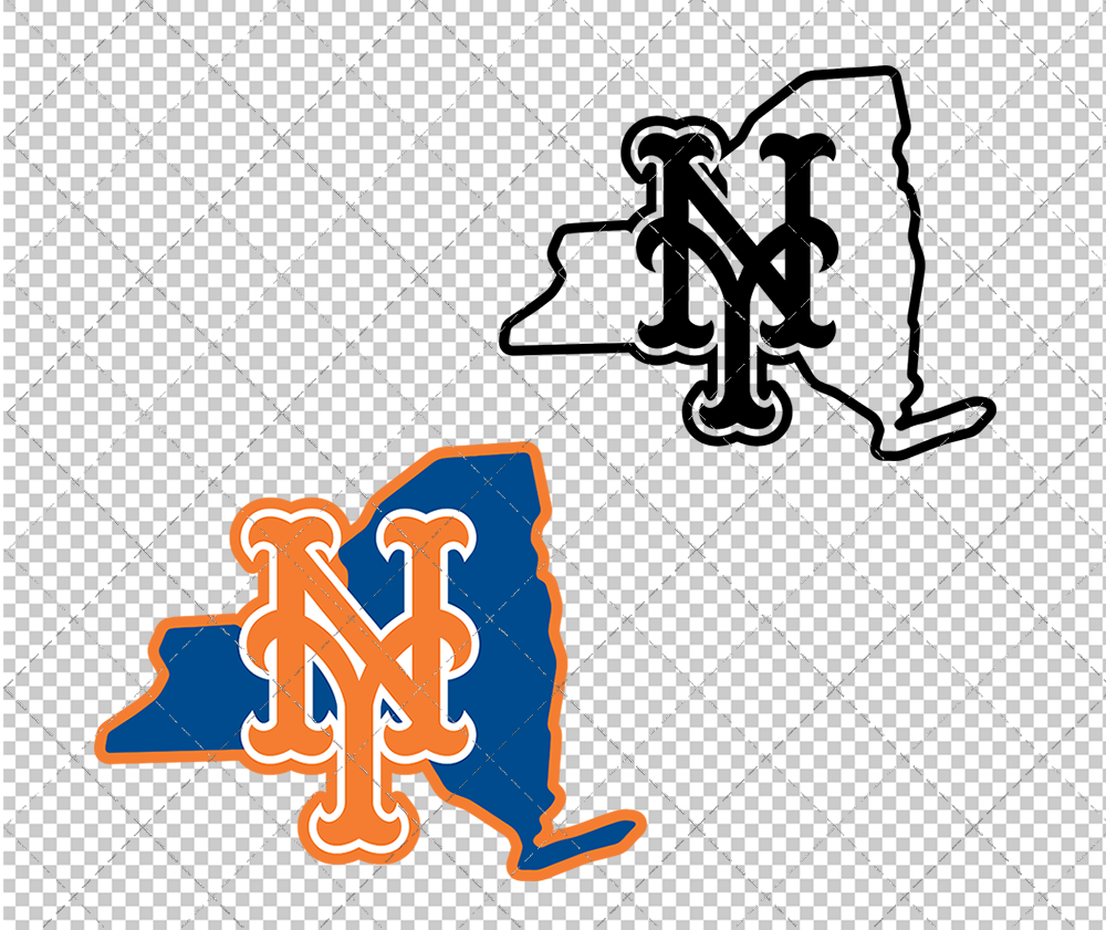 New York Mets Concept 1999 003, Svg, Dxf, Eps, Png - SvgShopArt