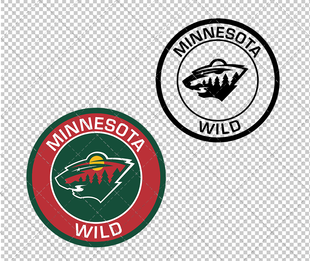 Minnesota Wild Circle 2000, Svg, Dxf, Eps, Png - SvgShopArt