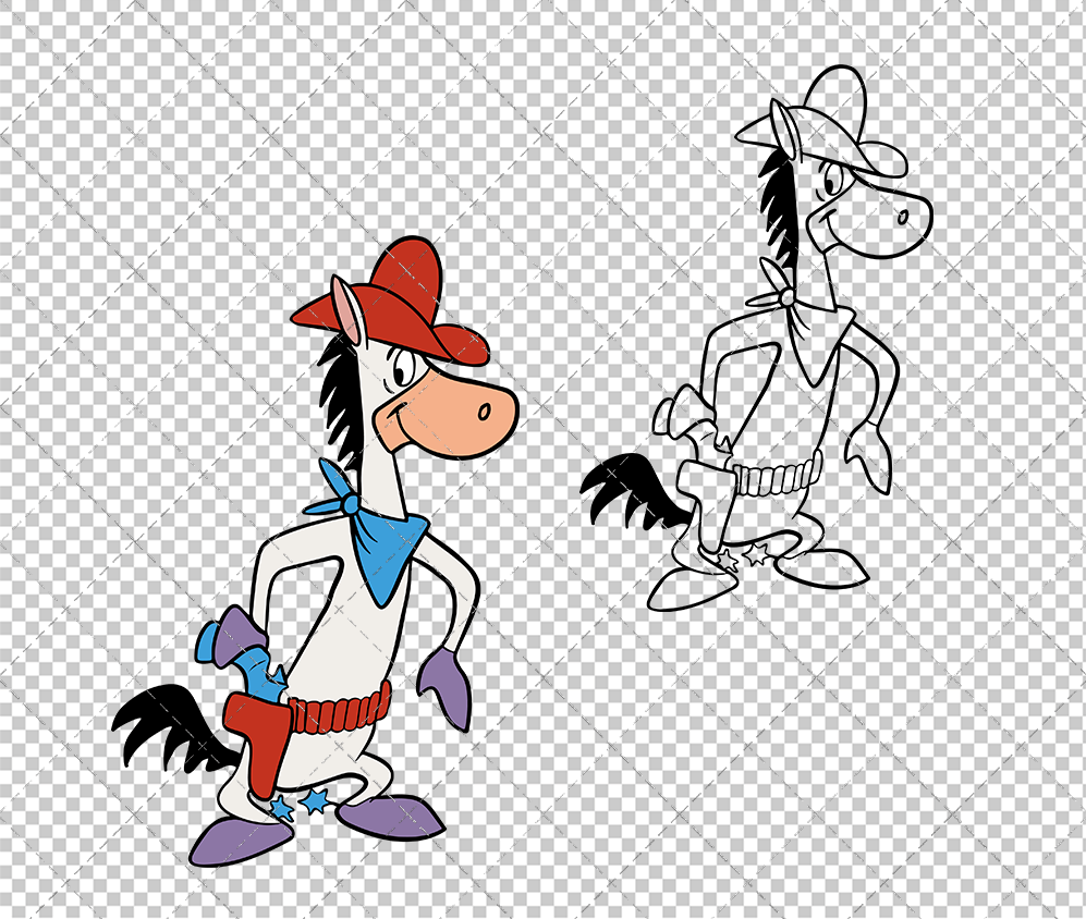 Quick Draw McGraw, Svg, Dxf, Eps, Png - SvgShopArt